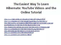 The Easiest Way To Learn Hibernate: YouTube Videos and the