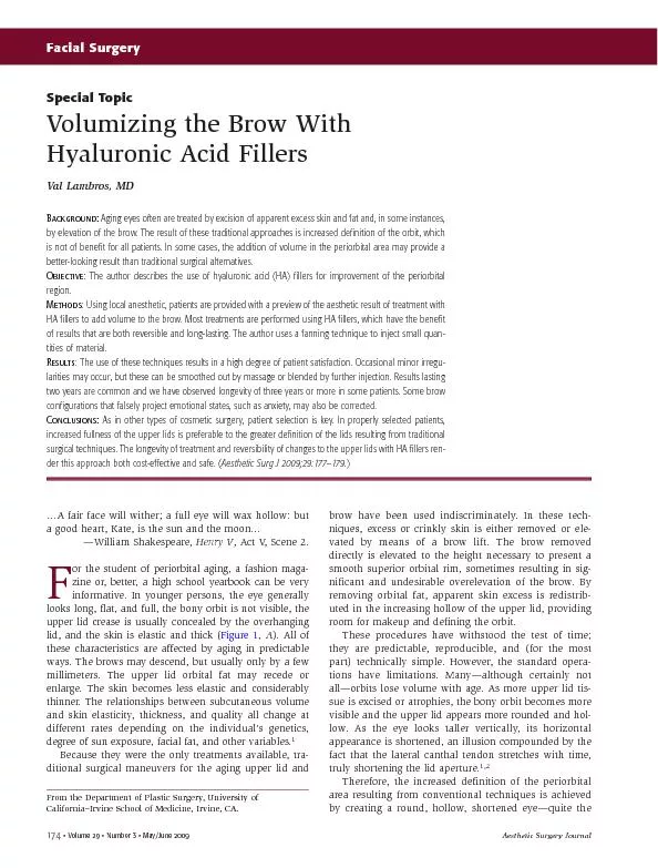 € Volume Aesthetic Surgery Journal