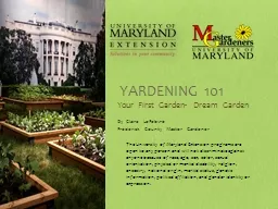 The University of Maryland Extension programs are open to a