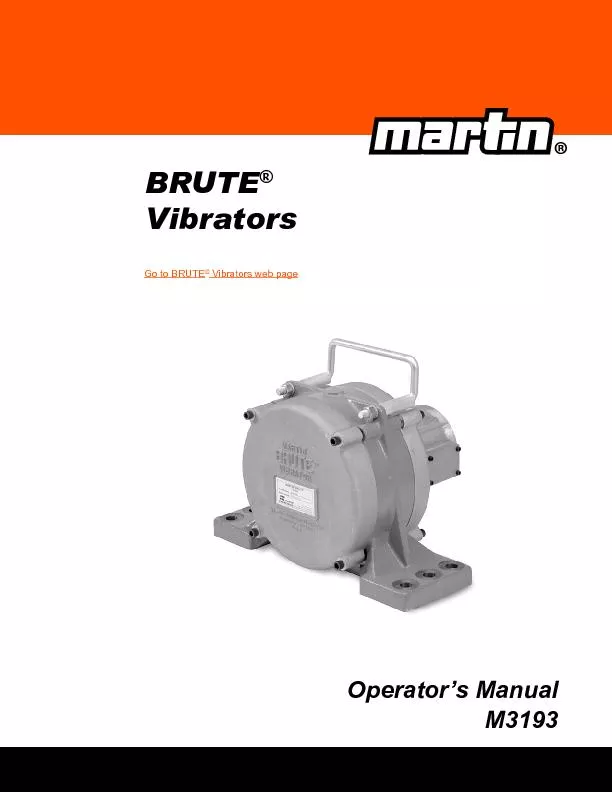 Martin Engineering M3193-08/11BRUTE Vibrators