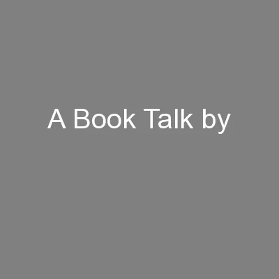 A Book Talk by