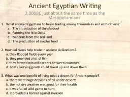 Ancient Egyptian Writing