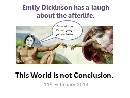 This World is not Conclusion.