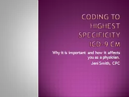 Coding to Highest Specificity
