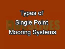 Types of Single Point Mooring Systems