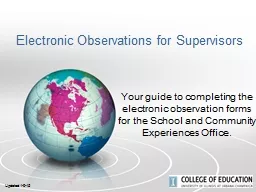 Electronic Observations for Supervisors