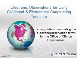 Electronic Observations for Early Childhood & Elementar