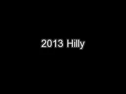 2013 Hilly