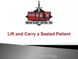 Lift and Carry a Seated Patient
