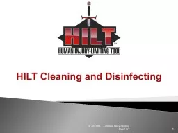 HILT Cleaning and Disinfecting