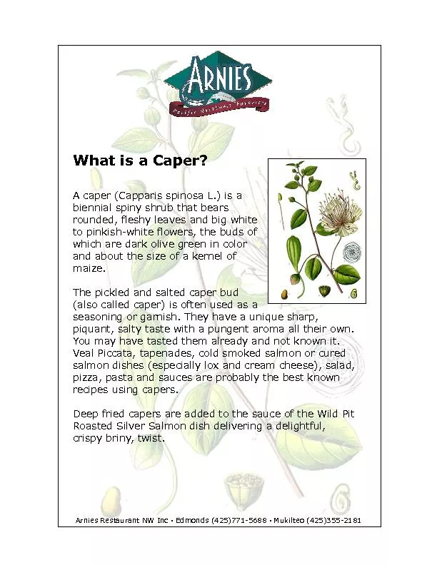 What is a Caper?