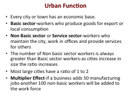 Urban Function