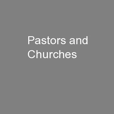 Pastors and Churches