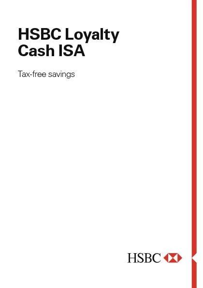 HSBC Loyalty Cash ISATax-free savings