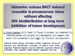Histamine reduces BNCT induced