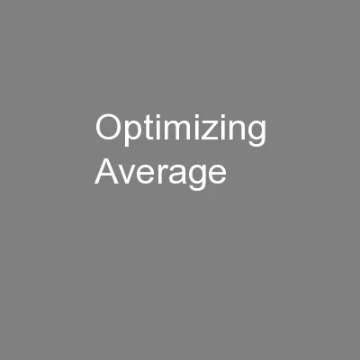 Optimizing Average