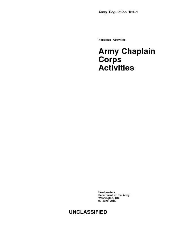 Army Regulation 165