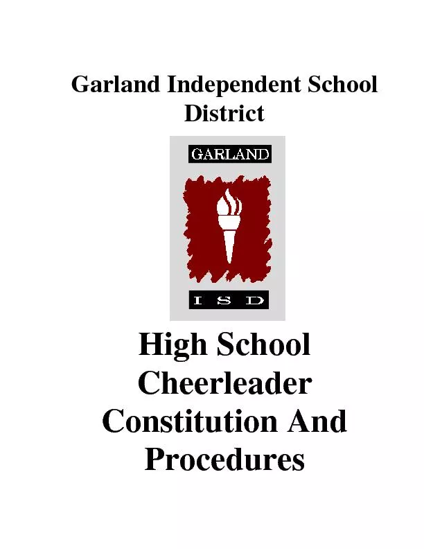 Garland Independent School District            High School Cheerleader