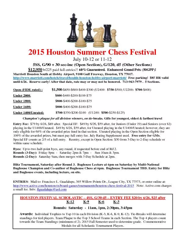 Houston Summer Chess Festival