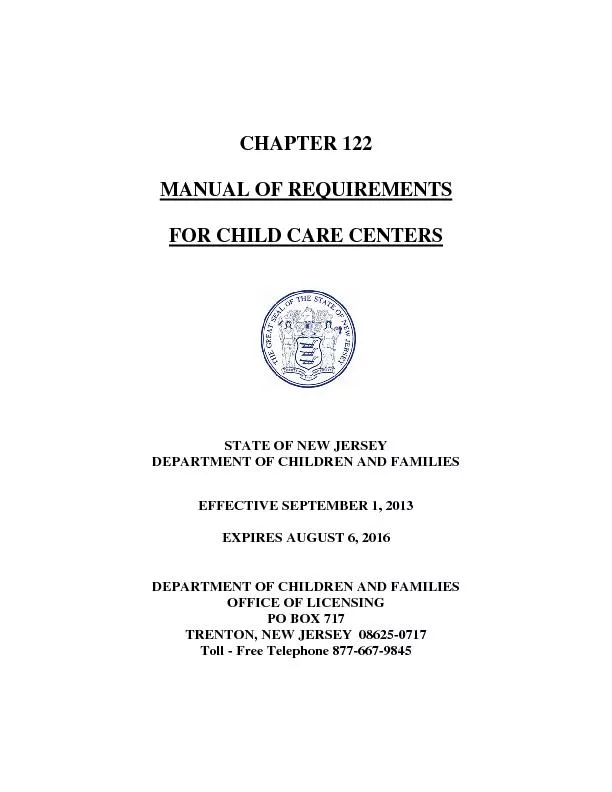 CHAPTER 122  MANUAL OF REQUIREMENTS