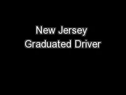 New Jersey Graduated Driver