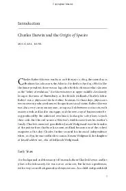 Copyrighted Material Introduction Charles Darwin and the Origin of Species harles Robert