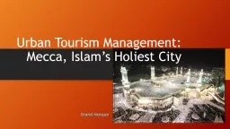 Urban Tourism Management: