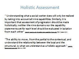 Holistic Assessment