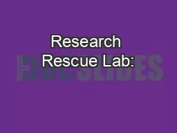 Research Rescue Lab: