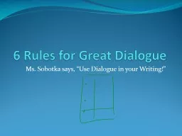 6  Rules for Great Dialogue