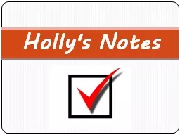 Holly's Notes