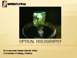 Optical Holography