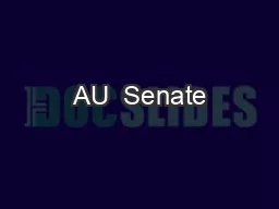 AU  Senate