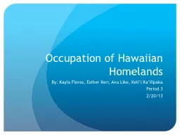 Occupation of Hawaiian Homelands