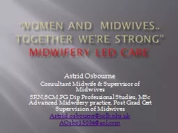 ‘Women and  Midwives.. together we’re strong”