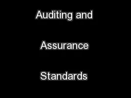 The International Auditing and Assurance Standards Board’s 
...