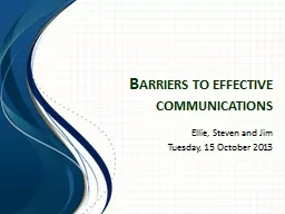 Barriers to effective communications
