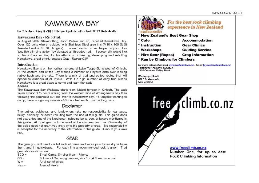 Guide Update Feb 2013 by Rob Addis, Dan Head, Gerard Tarr