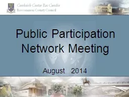 Public Participation Network Meeting
