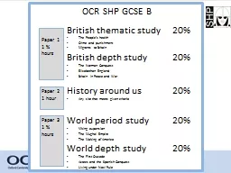 OCR SHP GCSE B