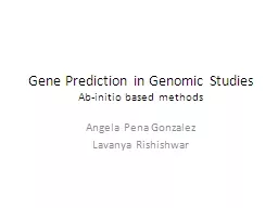 Gene Prediction in Genomic Studies