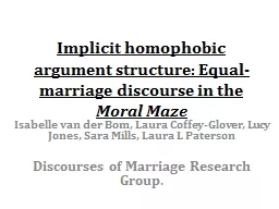 Implicit homophobic argument structure: Equal-marriage disc