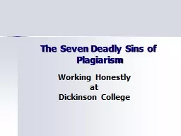 The Seven Deadly Sins of