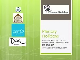 Plenary Holidays