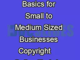 Co location Basics for Small to Medium Sized Businesses Copyright     Online Tech Inc