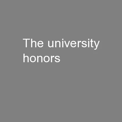 The University Honors