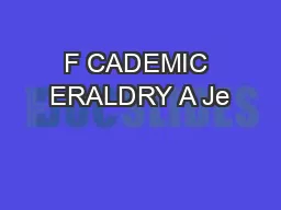 PDF-F CADEMIC ERALDRY A Je