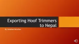 Exporting Hoof Trimmers