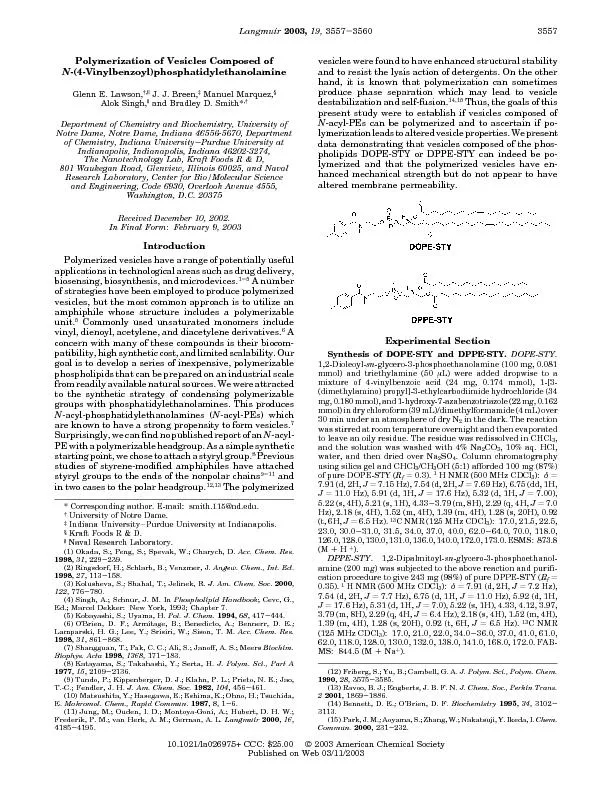 PolymerizationofVesiclesComposedofGlennE.Lawson,J.J.Breen,ManuelMarque