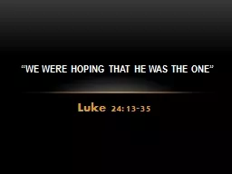 Luke 24:13-35